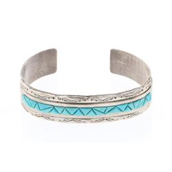 VMB Vintage Turquoise Cobblestone Inlay Bracelet