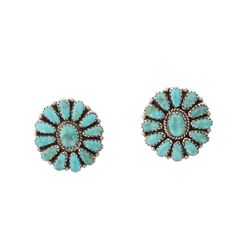 Vintage Turquoise Cluster Earrings