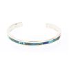 Image 1 : Vintage Turquoise & Lapis Inlay Bracelet