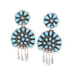 Vintage Turquoise Cluster Earrings