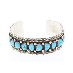 Vintage Turquoise Freeform Row Bracelet