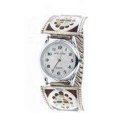 HL Lanyate Vintage Multi Stone Zuni Inlay Watch