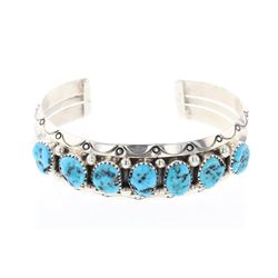 Sarah Curly Vintage Sleeping Beauty Nugget Turquoise