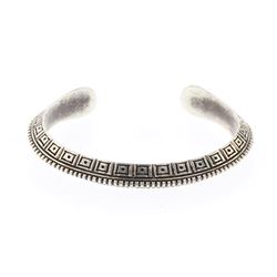 Vintage Geometric Design Stamp Triangle Bracelet