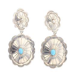 Vintage Turquoise Stamp Post Earrings