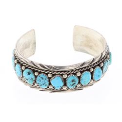 Old Pawn Freeform Turquoise Row Bracelet