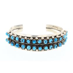 Old Pawn Turquoise Double Row Bracelet