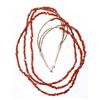 Image 1 : Vintage Coral Heishe Multi Strand Necklace