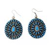 Image 1 : VJB Vintage Cluster Block Turquoise Earrings