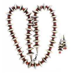SB Vintage Coral Disc & Roundel Beads Navajo Pearls