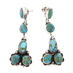 Elenore Largo Contemporary Turquoise Post Earrings