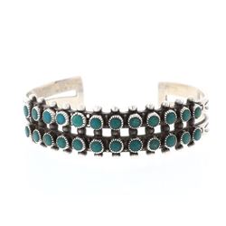 Old Pawn Turquoise Original Double Row Bracelet