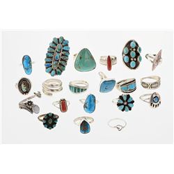 Old Pawn & Vintage Turquoise Rings Large Multi-Piece