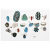 Image 1 : Old Pawn & Vintage Turquoise Rings Large Multi-Piece