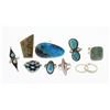 Image 1 : Old Pawn & Vintage Turquoise & Pink Shell Rings Large