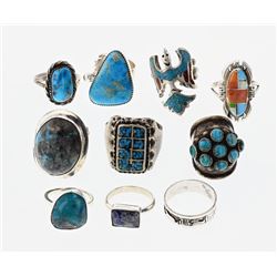 Old Pawn & Vintage Turquoise  Rings Large Multi-Piece