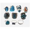 Image 1 : Old Pawn & Vintage Turquoise  Rings Large Multi-Piece