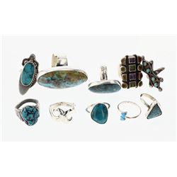 Old Pawn & Vintage Turquoise  Rings Large Multi-Piece