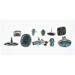 Old Pawn & Vintage Turquoise & Lapis  Rings Large