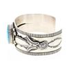 Image 2 : Water web Kingman Turquoise Contemporary Cuff Bracelet