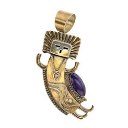 Old Pawn Sugilite Kokopelli Pendant