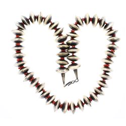 Sb Contemporary Navajo Pearls Roundel Beads & Coral