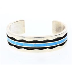 Loretto Vintage Turquoise Inlay Bracelet