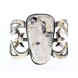 Chimney Butte Vintage White Buffalo Sand Cast Bracelet