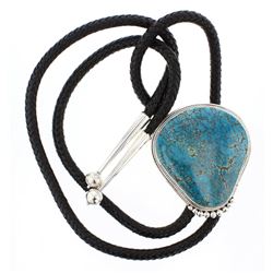 Contemporary Turquoise Large Stone Bolo Tie