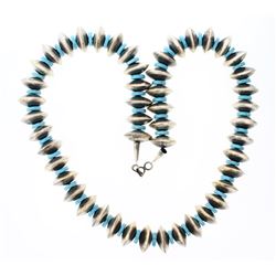 Sb Contemporary Navajo Pearls Roundel Beads & Turquoise