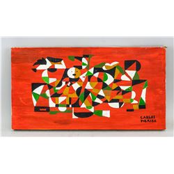 Guatemalan Gouache on Canvas Signed CARLOS MERIDA