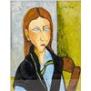 Image 1 : Italian Cubist School Oil Signed Modigliani