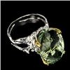 Image 2 : Natural Hand Made Green Amethyst Ring