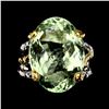 Image 3 : Natural Handmade 20x15 mm Green Amethyst Ring