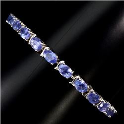Natural Blue Violet Tanzanite 64.20 Ct  Bracelet