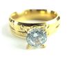 Image 3 : Lab Created Diamond Wedding Band, 14k Gold Plated
