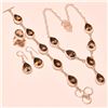 Image 1 : INCREDIBLE 4 PIECE IMPERIAL TOPAZ JEWELRY SET.