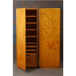  Two wardrobes, birch