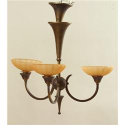  Pendant, art deco, brass