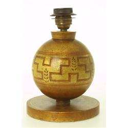  Table lamp, art deco, wood