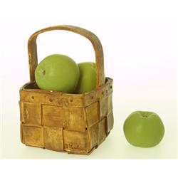  Basket with apples, ceramic, Ingrid Herrlin