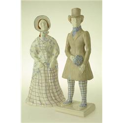  Two figurins, Alf Wallander, Rörstrand