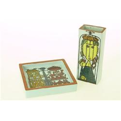  Vase, Karneval (mindre lagning) and plate