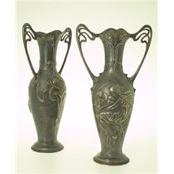  Pair of vases, vitmetall, WMF