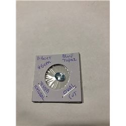 1.60 carat Blue Topaz oval cut tested natural