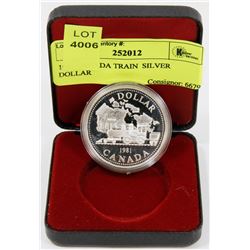 1981 CANADA TRAIN  SILVER DOLLAR