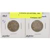 Image 1 : LOT OF 2 CANADA QUARTERS, 1905 AND 1909
