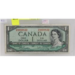 1954 CANADIAN $1 BILL,