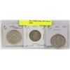 Image 1 : LOT OF 3 USA COINS 1952, 1937 HALF DOLLARS AND