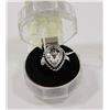 Image 1 : #149- WHITE TOPAZ GEMSTONE RING